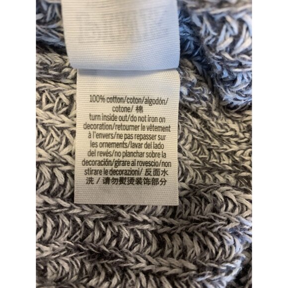 Pink Victorias Secret L Cotton Knit Cropped Oversized Sweater Gray Pullover - Picture 8 of 8